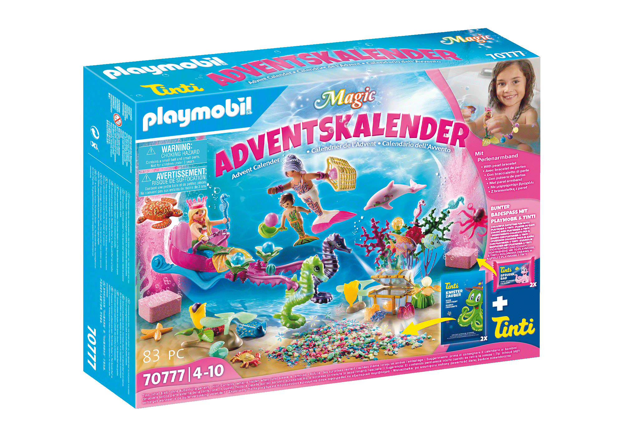 70777 Calendrier de l'Avent "Jeu de bain Le monde des sir&egrave;nes"